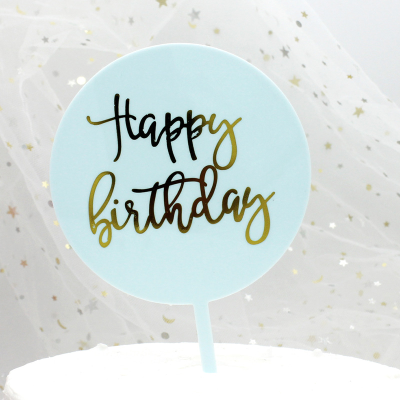 Topper Cắm Trang Trí Bánh Kem Chữ Happy Birthday