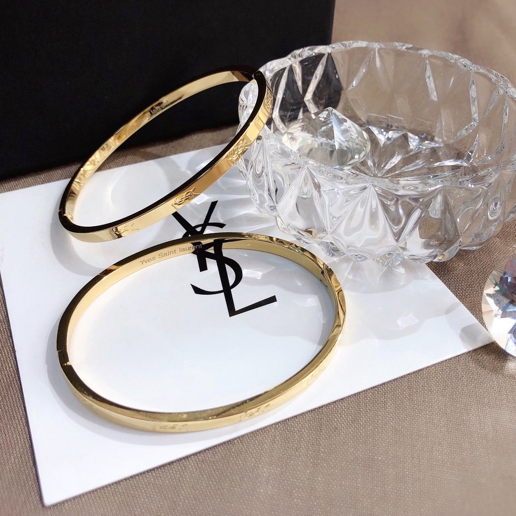 YSL Vòng tay thép titan thiết kế thanh lịch thời trang Hàn Quốc cho nữ