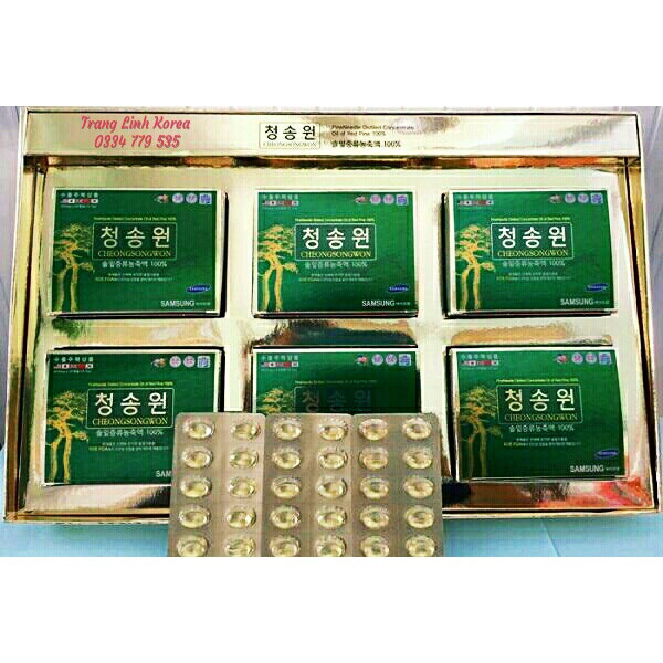 Tinh Dầu Thông Đỏ Cheongsongwon 180 viên Hàn Quốc, minhchau | BigBuy360 - bigbuy360.vn