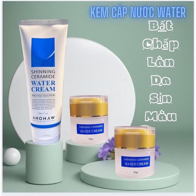 Kem Dưỡng Cấp Nước Căng Bóng AHOHAW Shinning Ceramide Water Cream