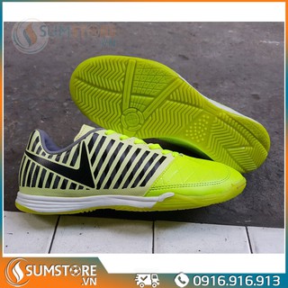 Giày Đá Banh Đế Bằng Winbro Xanh Lá Sọc - Giày Futsal 2019 2020