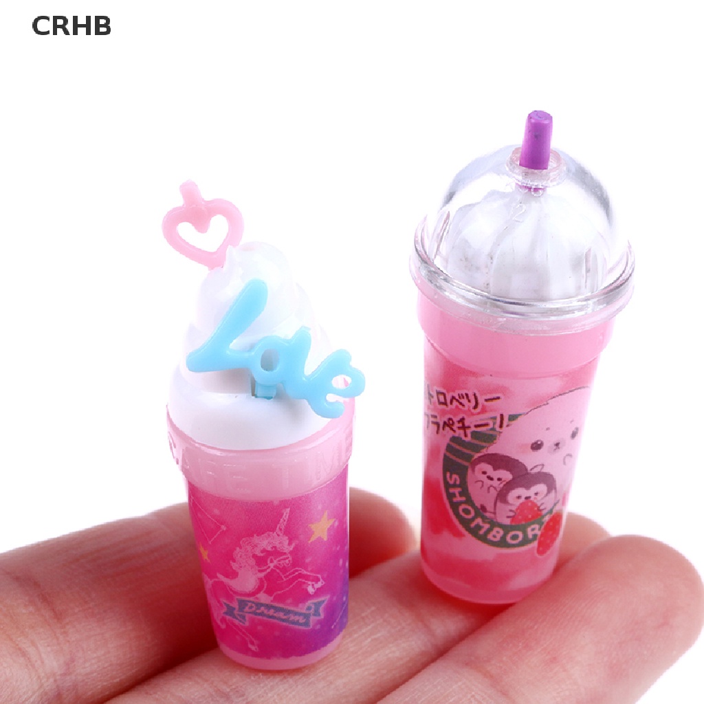 Set 1 / 4 Mô Hình Chai Kem / Nước Ép Trang Trí Nhà Búp Bê 1: 12 Mới