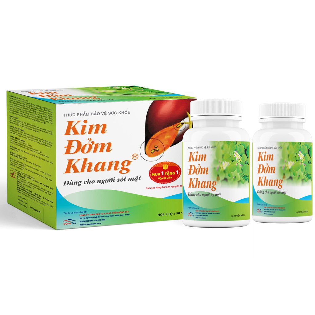 Kim Đởm Khang (Hộp 180 Viên) - Giúp Tăng Cường Sức Khỏe Gan Mật - TẶNG 1 HỘP 30 VIÊN