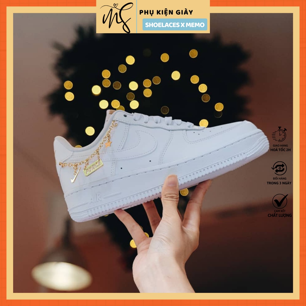 Phụ Kiện Trang Trí Giày AF1 Lucky Charms- Chuỗi vòng trang trí NK Jordan mạ vàng cá tính