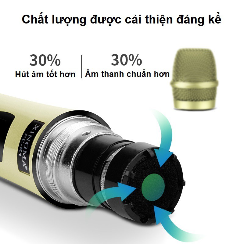 [Mã ELHACE giảm 4% đơn 300K] Micro không dây Xingma PC K1 - Micro karaoke không dây cao cấp Xingma PC-K1