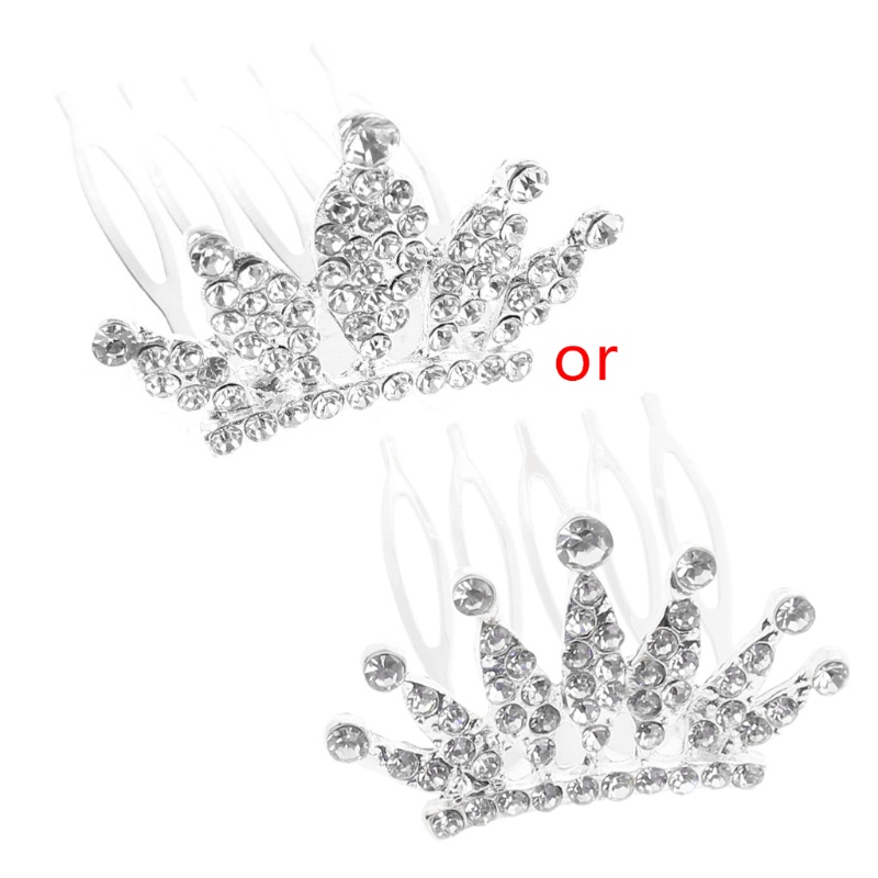 Kẹp Tóc Hình Vương Miện Đính Đá Lấp Lánh Cho Bé Gái