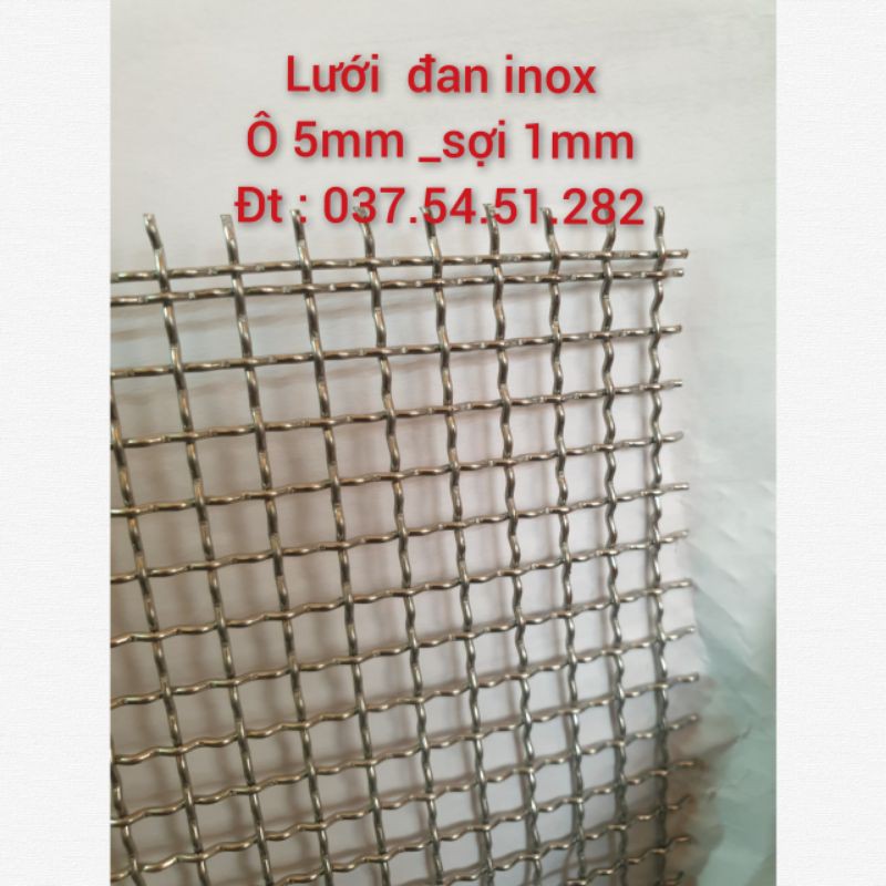 Lưới inox 304 ô 2mm - sợi 0,3mm ( bán  lẻ)