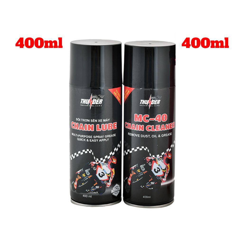 Combo Dưỡng Vệ Sinh Sên Thunder Chain Lube MC-40 400ml