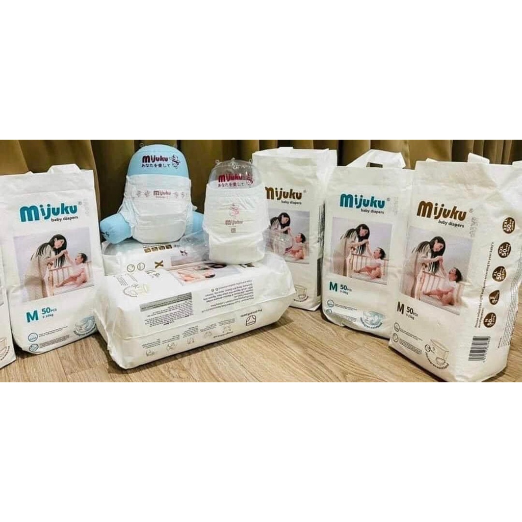 (Chính hãng) Tã/Bỉm quần mijuku xuất nhật đủ size M50/L50/XL50/XXL50 50 miếng