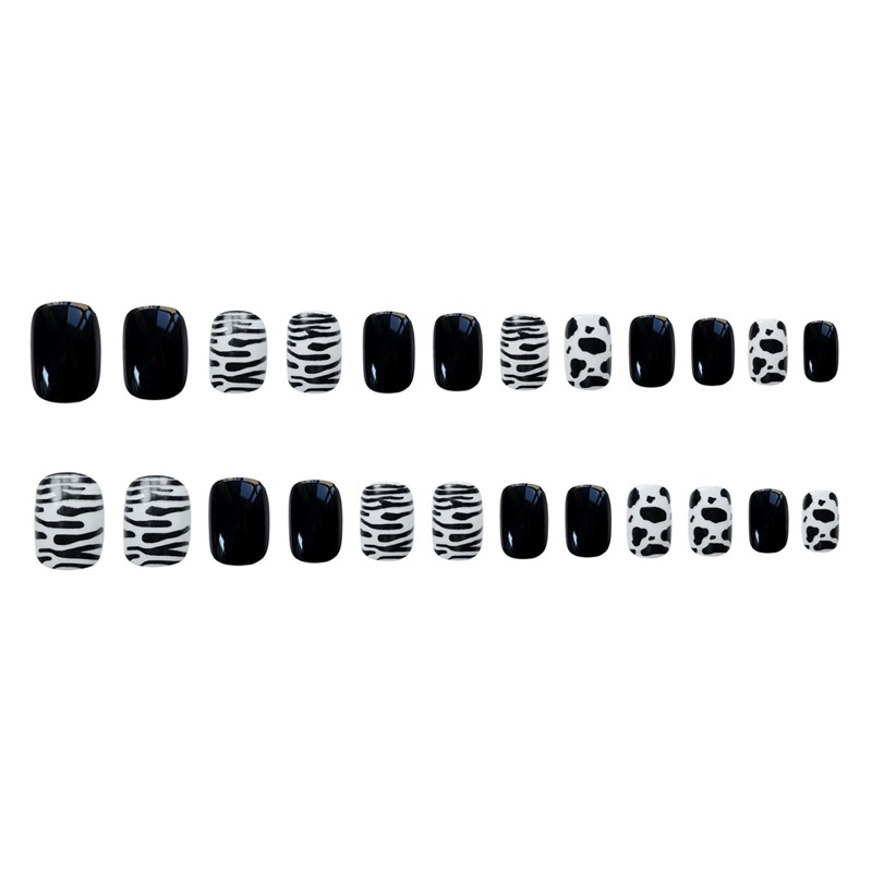 Bộ 24 móng giả N047 dáng móng ngắn ( Tặng kèm keo và dũa )