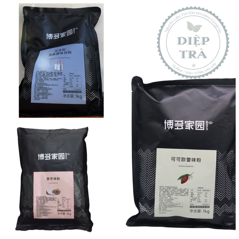 Bột Boduo 1kg các vị: Socola/Khoai Môn/Chống phân tầng đồ đá xay  1kg