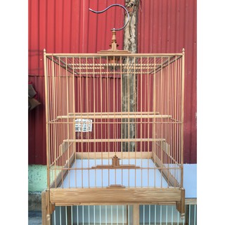 Lồng nuôi chim chào mào lồng tre kèm cầu cóng