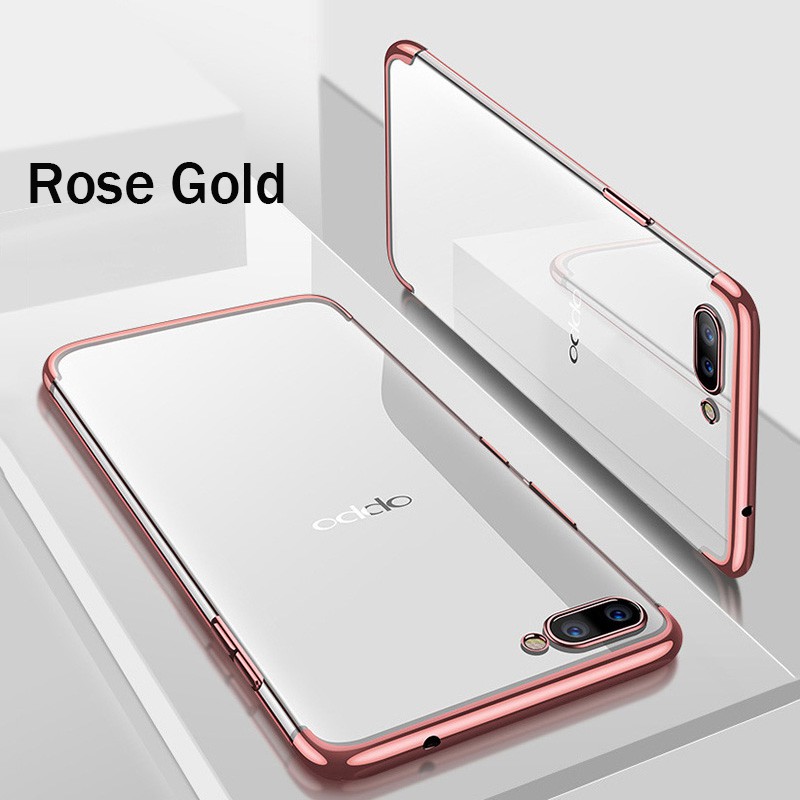Ốp lưng OPPO A3S/ A7/ A5S/ A83/ A71/ A57/ A39/ F1 Plus/ F3 Plus Soft TPU Cover Plating Clear Casing | BigBuy360 - bigbuy360.vn