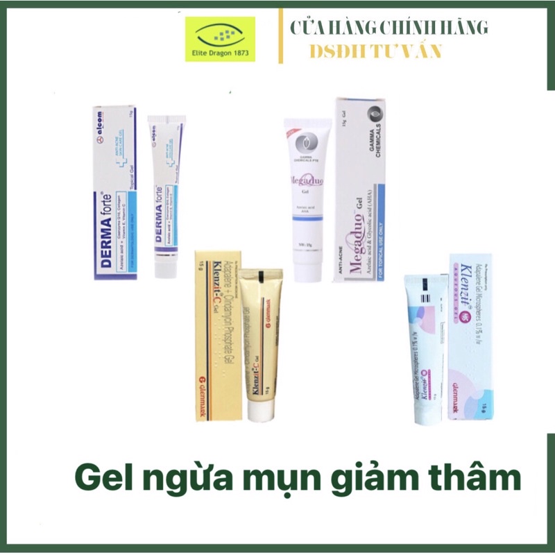 Derma Forte Gel ngừa mụn giảm thâm, ngăn ngừa mụn ẩn, mụn viêm. Dermaforte Megaduo