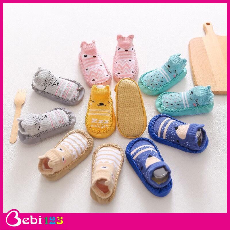 Giày Vớ Tất Tập Đi 6 Màu Chống Trượt Đáng Yêu Cho Bé