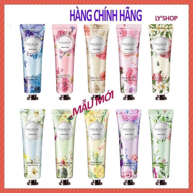 Set 10 Kem dưỡng da tay [MẪU MỚI ] Maycreate , kem bôi tay dưỡng ẩm LYSHOP A61