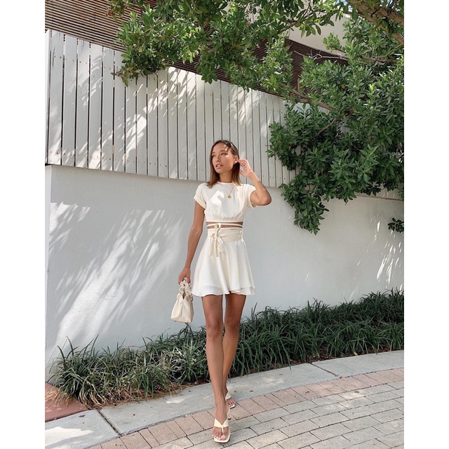 Set Lee & Ballerina - set lụa satin thời trang váy xoè