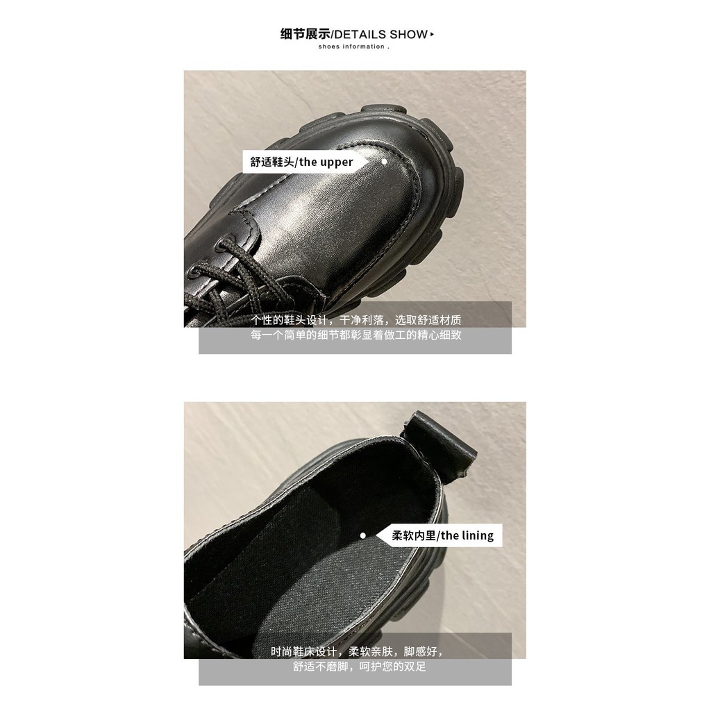 Giày Da Đế Dày Tăng Chiều Cao Thời Trang Cho Nữ