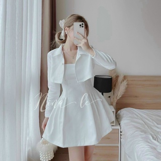 ĐẦM DÂY ( CÓ MÚT) KÈM VEST NGẮN