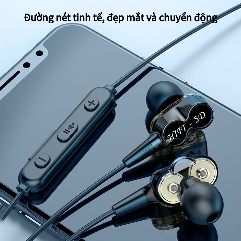 Tai nghe không dây bluetooth 5.0 đeo cổ chống nước dung lượng pin lớn