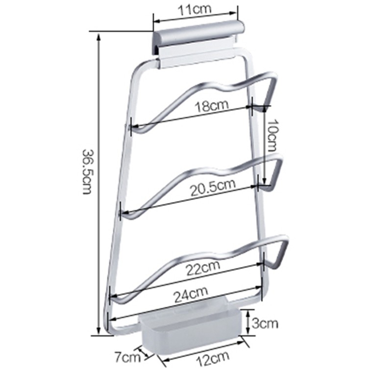Giá Nhôm Để Nắp Nồi Tiện Dụng Cho Nhà Bếp