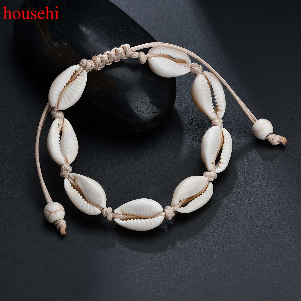Vòng đeo tay hình vỏ sò thời trang đi biển mùa hè cho nữ