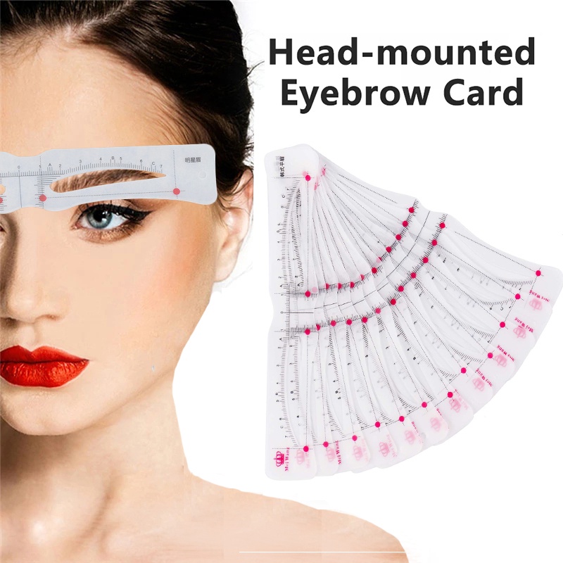 Set 12 Thẻ Hỗ Trợ Trang Điểm Lông Mày Nhỏ Gọn Tiện Lợi
