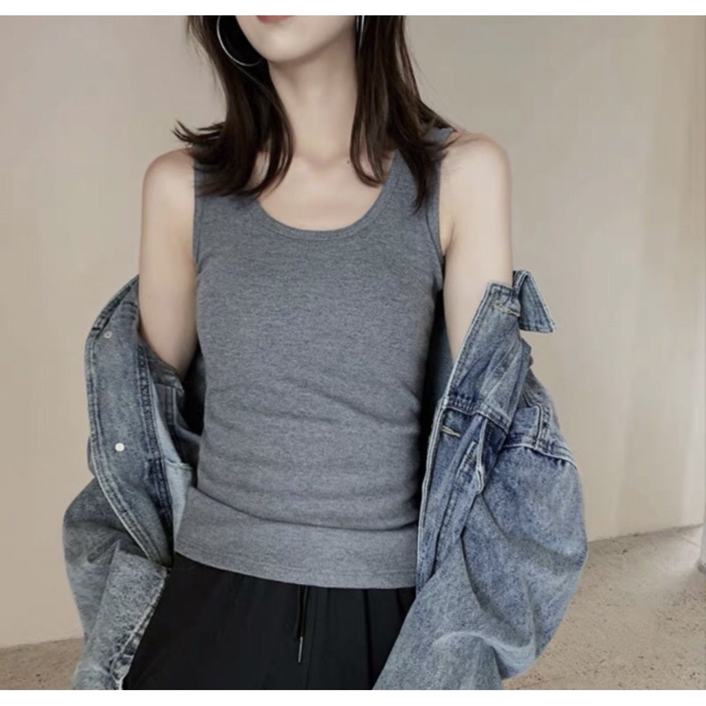 Áo sát nách nữ cotton big size co dãn thoải mái từ 45 đến dưới 68kg