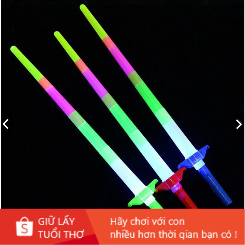 Đồ chơi gậy kiếm nhựa phát sáng Đồ chơi gậy có đèn rút gọn 4 khúc