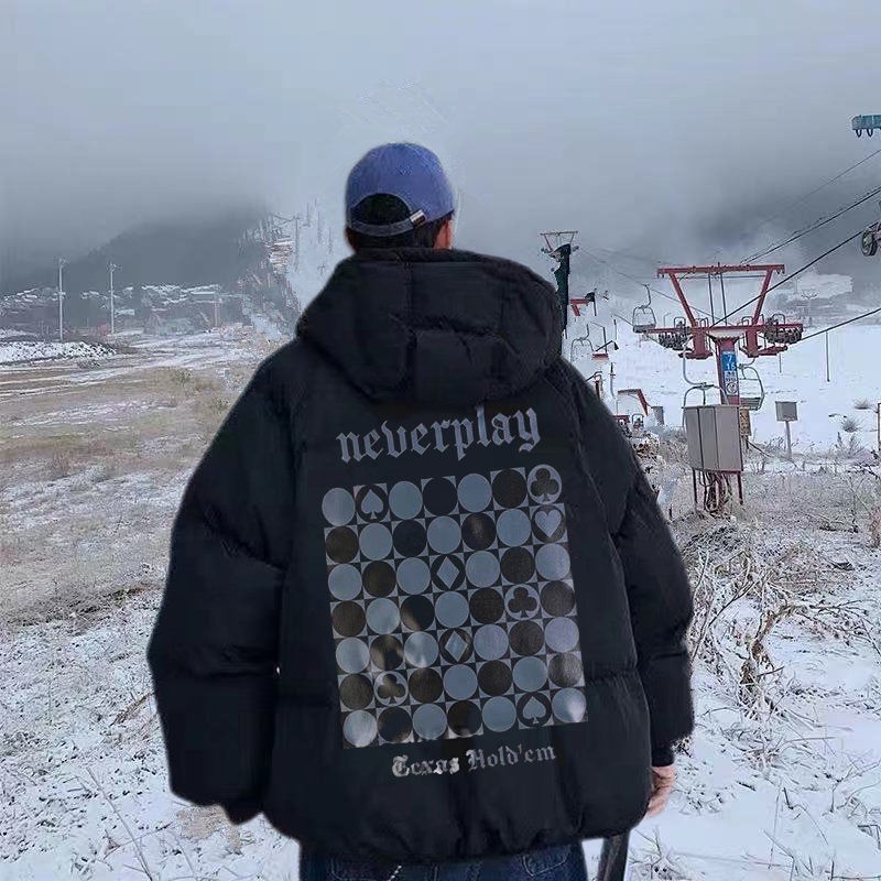 Áo khoác phao cotton dáng rộng ấm áp theo phong cách mùa đông hàn quốc dành cho nam