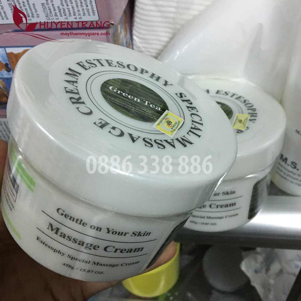 Kem Massage Mặt Trà Xanh ESTESOPHY Hàn Quốc 450g Kem Mát Xa Cho Da Dầu Dùng Trong Spa, Thẩm Mỹ Viện Huyền Trang NANOCEE