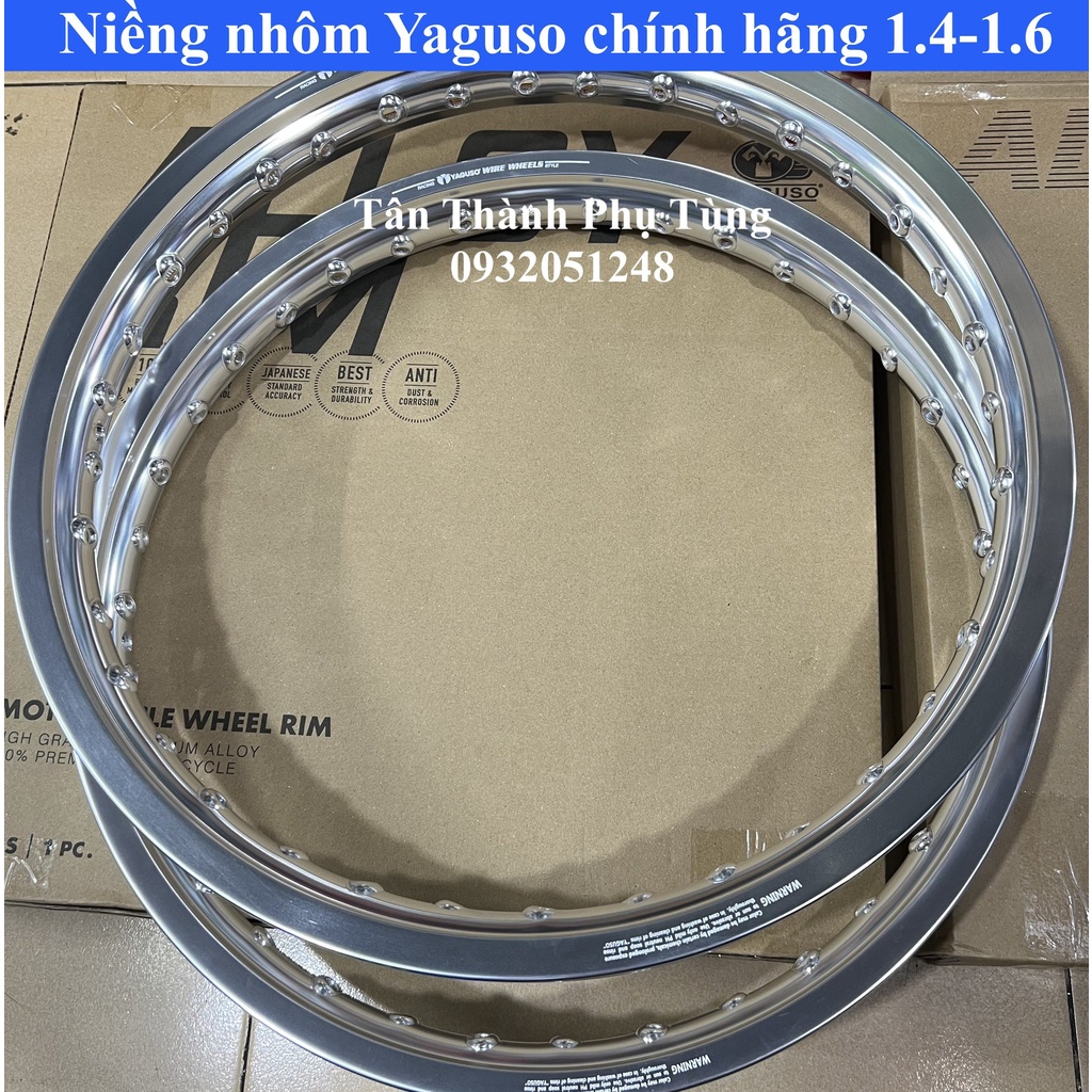 Niềng nhôm Yaguso chính hãng 1.4-1.6- Màu Bạc TanthanhPT