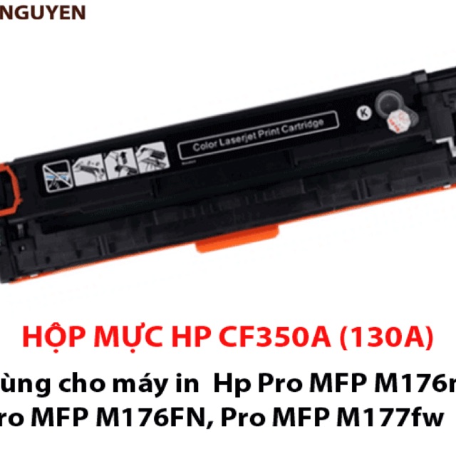 Hộp mực màu HP 130A đen (CF350A) – Cho máy in HP M153/ M176n/ M177fw