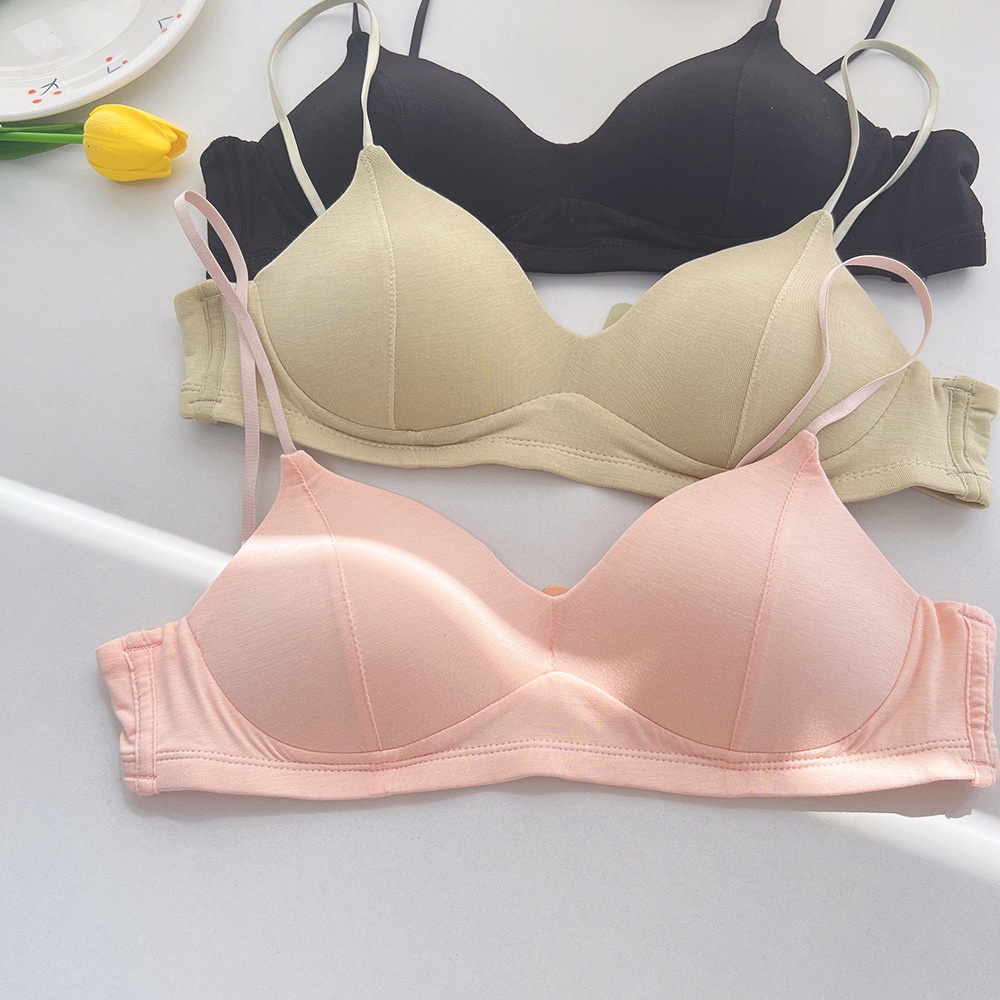 Áo Ngực cotton Mỏng Nhẹ Thoáng Khí Không Gọng Thép Nâng Ngực Cho Nữ