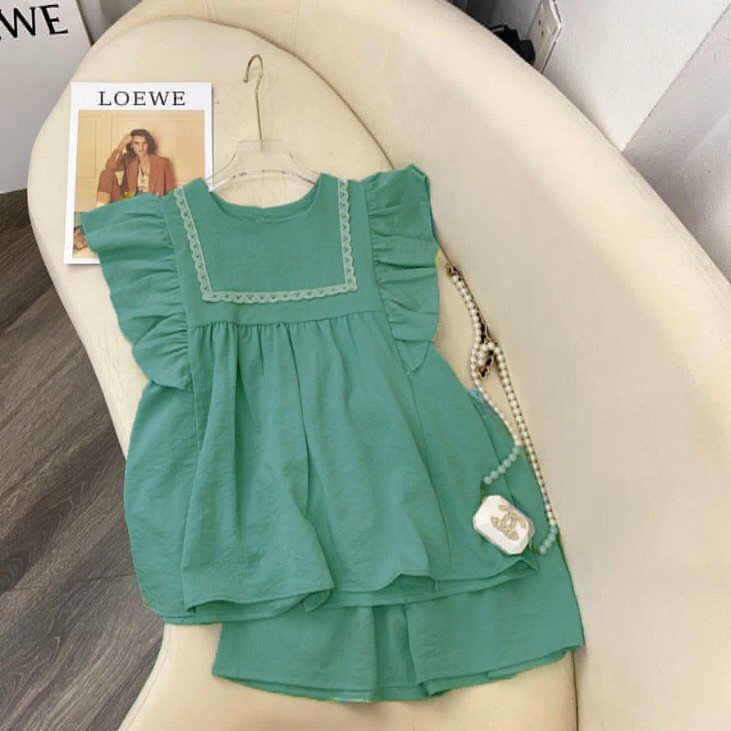 [3 size 46-70KG TÙY CHIỀU CAO] SET LỤA ĐÙI REN MÀU CÁNH TIÊN MỀM MÁT thời trang