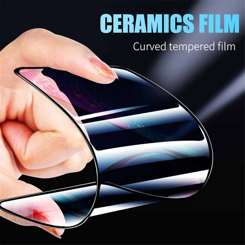 Full Glue Ceramics Soft Tempered Glass Screen Protector OPPO F7 F9 F11 Pro A5S A12 A15 A15S A52 A92 A91 A93 A33 A53 A5 A9 2020 A15 A15S A31 A91 A93 Reno 2 2F 3 4 4F 5