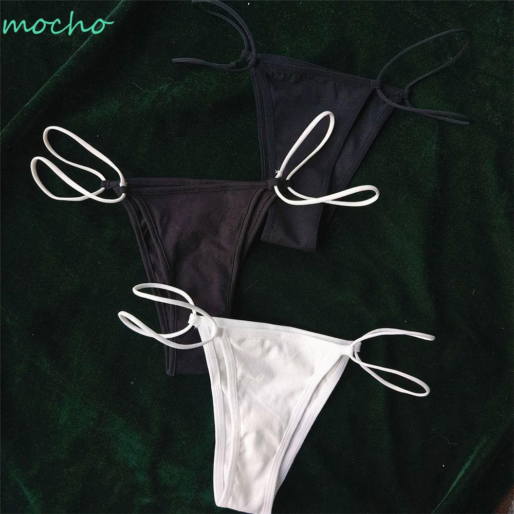 MOCHO Quần lót lọt khe bằng nylon không đường may lưng thấp thoải mái thời trang Hàn Quốc quyến rũ cho nữ