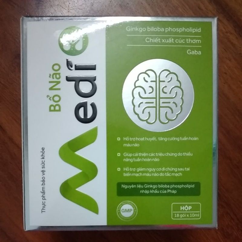 BỔ NÃO MEDI hộp 18 gói CHIẾT XUẤT 100% TỪ THÀNH PHẦN TỰ NHIÊN