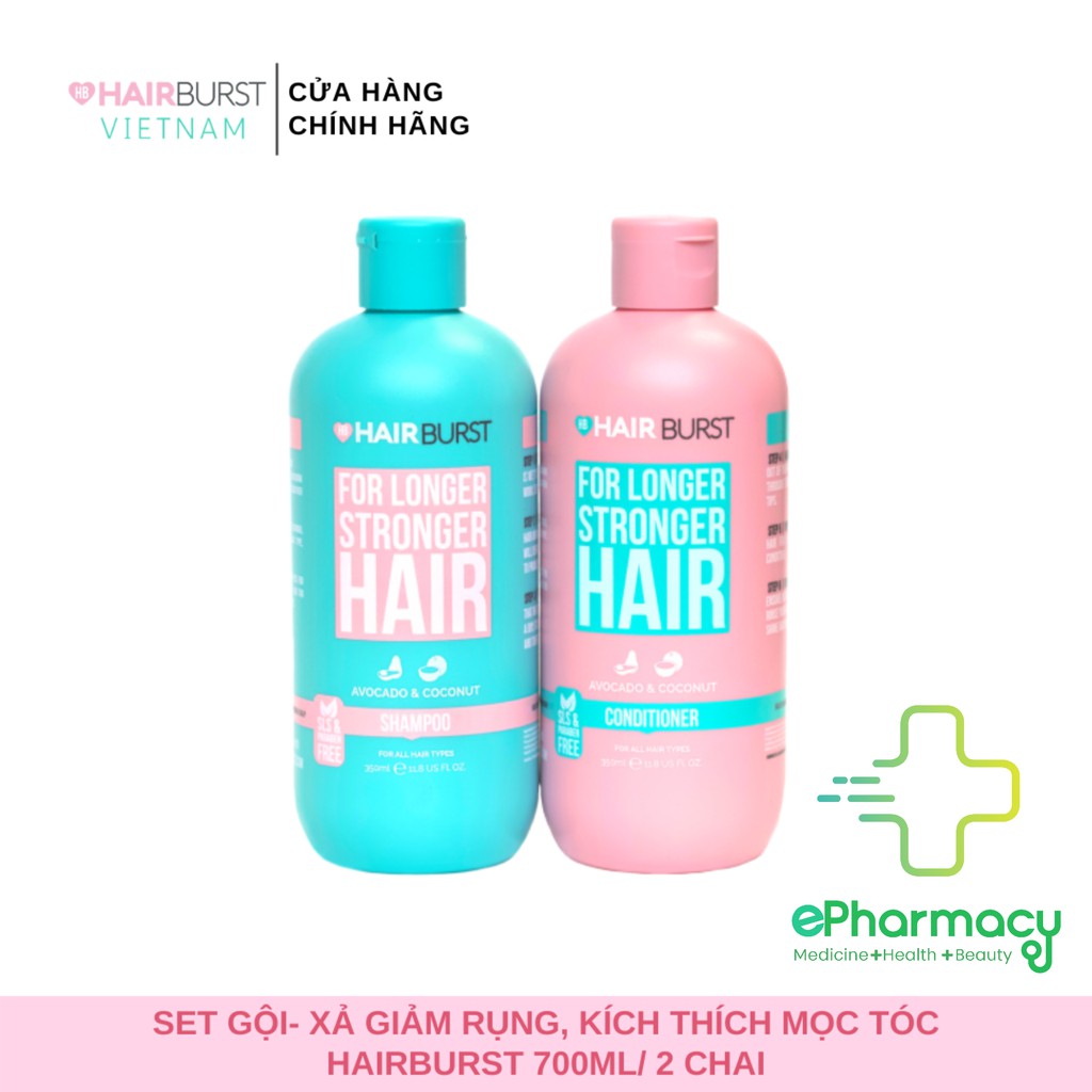 Set Gội Xả Hairburst - Dầu Gội Và Dầu Xả Mọc Tóc Chắc Khoẻ 700ml | BigBuy360 - bigbuy360.vn