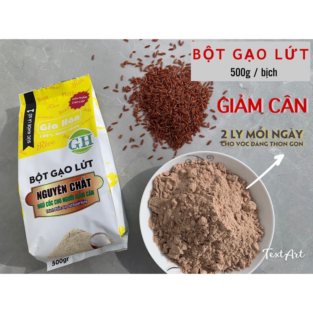 [ HCM Giao Hỏa Tốc] Bột Gạo Lứt Nguyên Chất Gia Hân 500g. Thích Hợp Cho Người Giảm Cân, Ăn Kiêng, Tiểu Đường, Tim Mạch