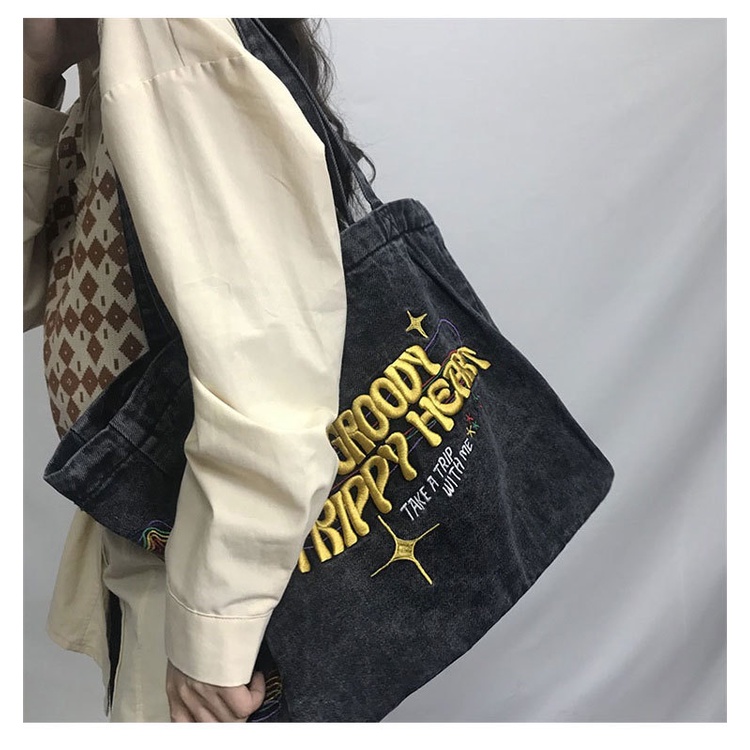 Túi Xách Tote Vải denim Cỡ Lớn Thời Trang Nữ