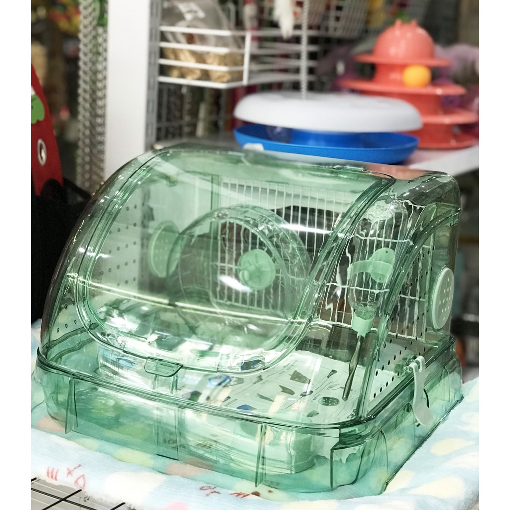 Lồng hamster đủ phụ kiện bằng mica trong suốt  Mẫu mới 2022