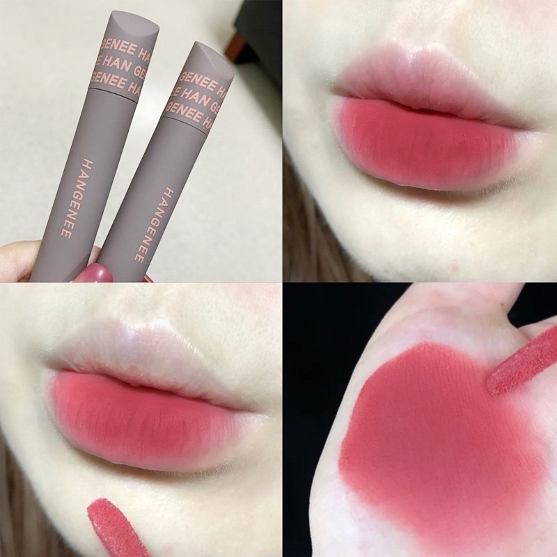 Son môi HANGENEE chất kem lì dễ tán, mẫu mới tone đỏ nâu cực HOT ảnh thật shop chụp