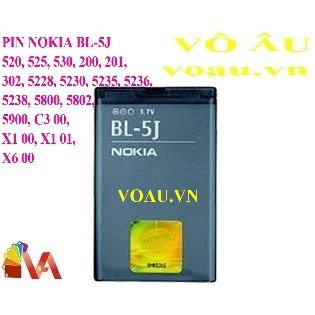 PIN NOKIA BL-5J (520, 525, 530, 200, 201, 302, 5228, 5230, 5232, 5233, 5235, 5236, 5238, 5802, 5900, C3 00, X1 00, X1 01