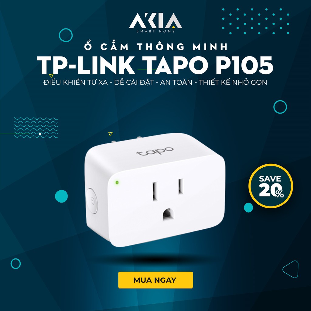 Ổ Cắm Wi-Fi Thông Minh Mini TP-Link Tapo P105 - Hàng chính hãng bảo hành 2 năm