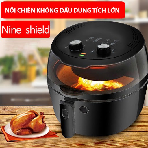 🆘[𝗚𝗜𝗔́ 𝗛𝗨𝗬̉ 𝗗𝗜𝗘̣̂𝗧]🆘NÔI CHIÊN KHÔNG DẦU NINE SHIELD 8L 6001M GIÚP NẤU NHANH VÀ HẠN CHẾ DẦU MỠ