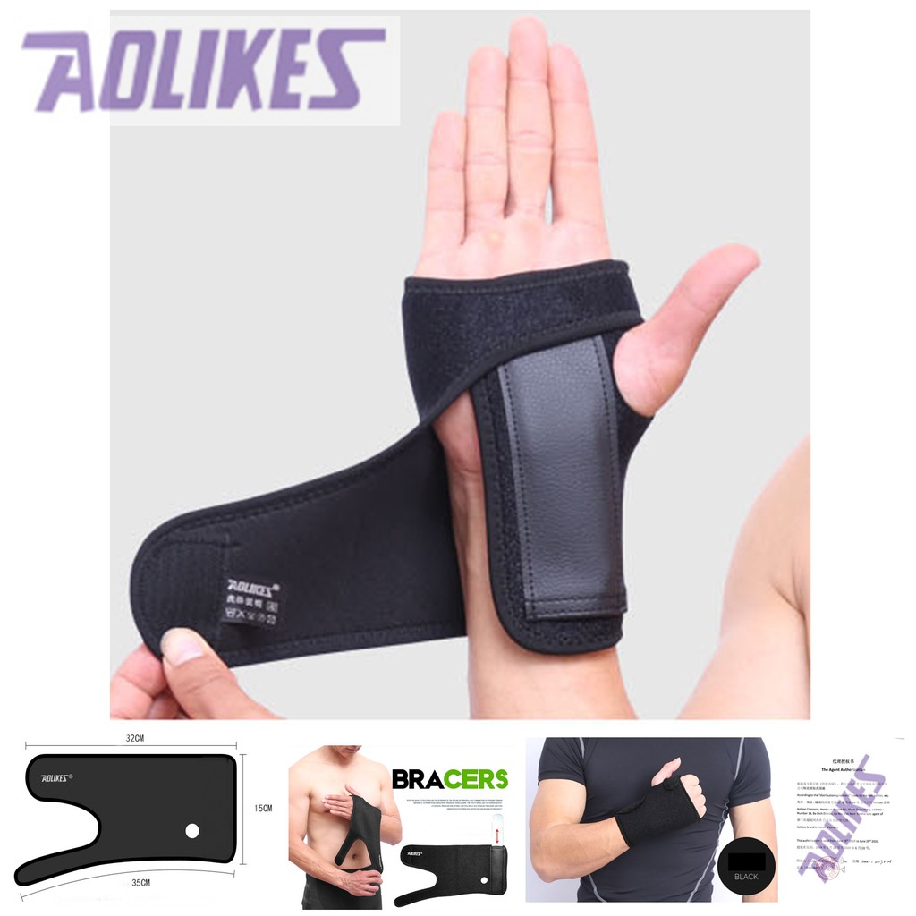 BÁN SỈ - Aolikes AL 1676 (1 CÁI) Găng tay CUỐN HỞ NGÓN CÓ MIẾNG KẼM BẢO VỆ chống trượt chuyên gym  BANSIDAOPHUOT