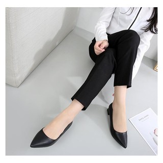 Giày bệt 3 phân màu đen hàng đẹp giá rẻ.A16