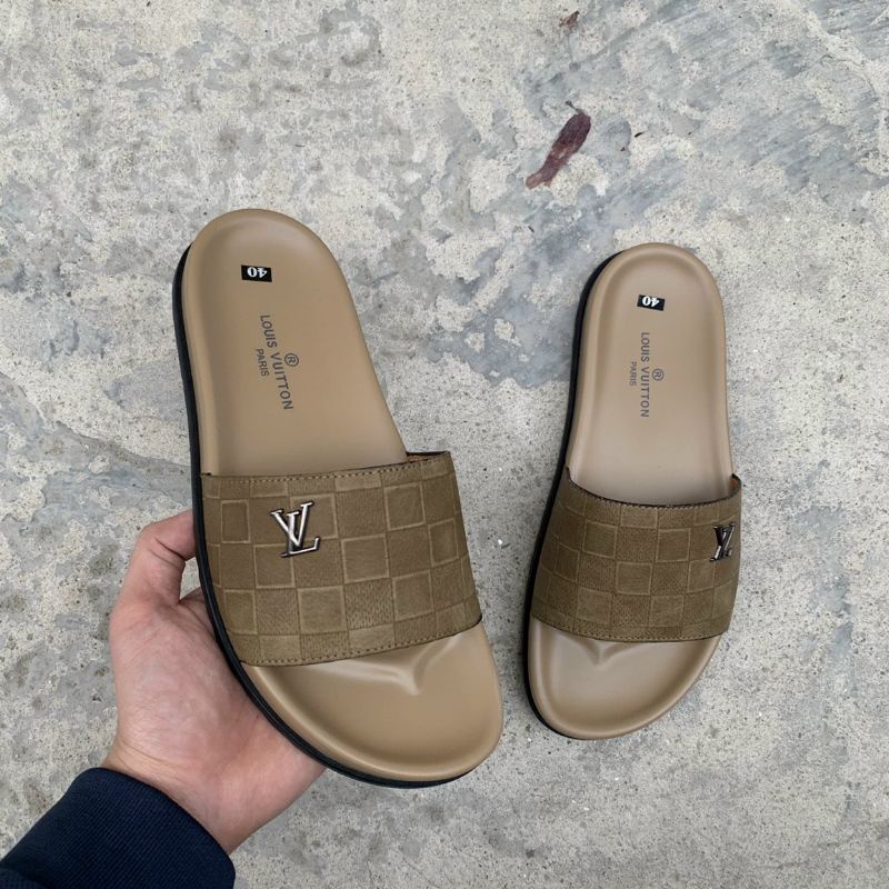 Dép quai ngang LV sang chảnh