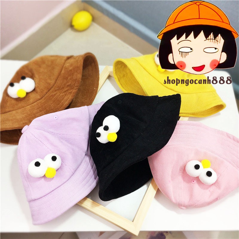 Mũ Nón Maruko 3D Hình Chim Bucket Hat Ulzzang Kaki Nhung Siêu Cute Cho Mẹ Và Bé - Banana Store